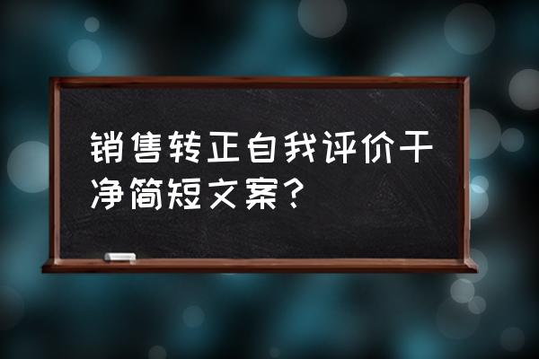 销售行业转正报告怎么写 销售转正自我评价干净简短文案？