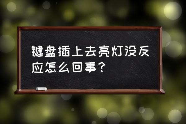 键盘灯亮键盘无反应怎么回事啊 键盘插上去亮灯没反应怎么回事？