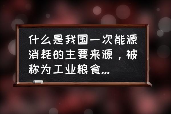 什么叫一次能源消费 什么是我国一次能源消耗的主要来源，被称为工业粮食亦有黑色金子乌金之称？