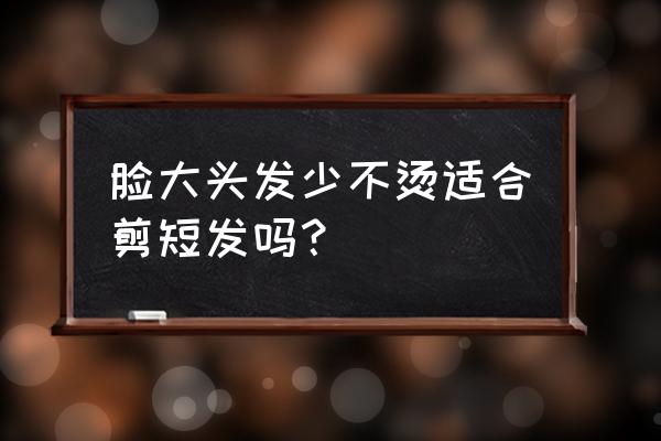 胖人头发少发型好看吗 脸大头发少不烫适合剪短发吗？