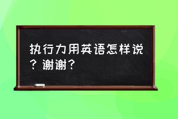 零售终端执行讨论怎么翻成英文 执行力用英语怎样说？谢谢？