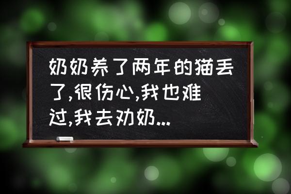 人怎么向猫咪表达自己很难过 奶奶养了两年的猫丢了,很伤心,我也难过,我去劝奶奶,你怎样劝(口语交际)？