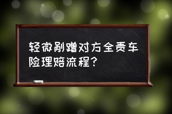 车险公司勘察流程 轻微剐蹭对方全责车险理赔流程？