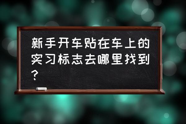 实习标志贴在什么位置 新手开车贴在车上的实习标志去哪里找到？